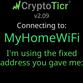 I’m using the fixed address you gave me