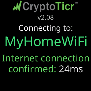 Internet connection confirmed, with the round trip