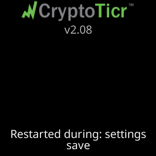 Restarted during: settings save, the plain support line with no headline or icon
