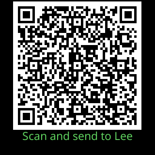 The crash-report QR code, captioned Scan and send to Lee