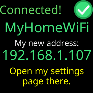 The ticker at step 5: It shows its new address