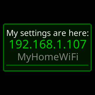 The ticker showing its address as text