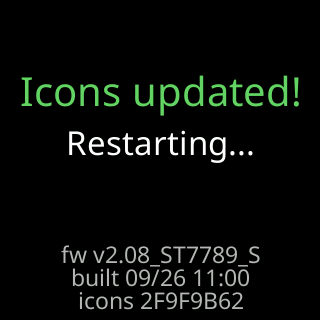 Icons updated! Restarting
