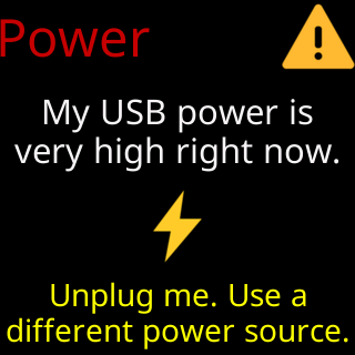 The same card on the high side: unplug me, use a different power source