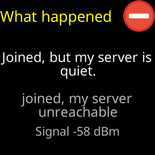 What happened: joined, but my server is quiet
