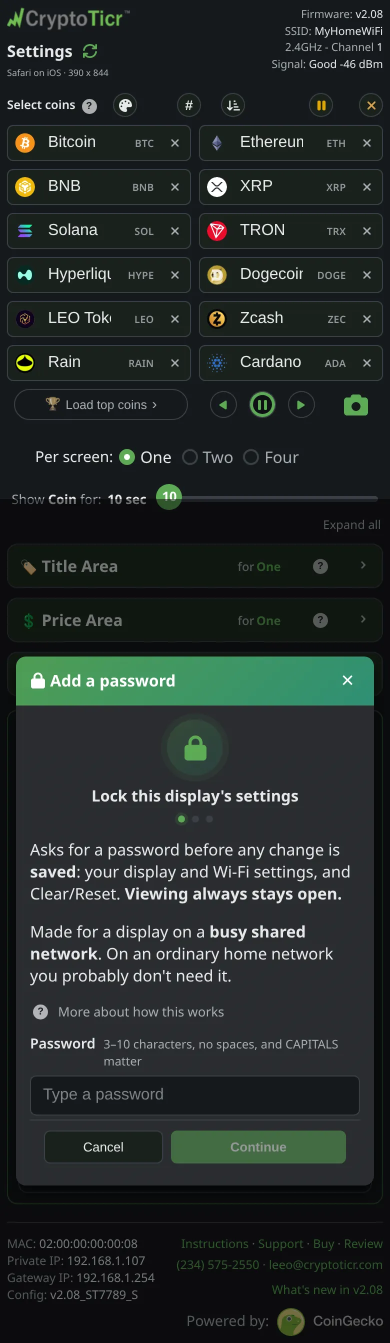The phone at step 1: Tap Lock